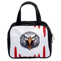 Usa Soccer T- Shirt U S A Patriotic American Flag Soccer Ball Football T- Shirt (1) Classic Handbag (two Sides) by ZUXUMI