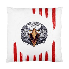 Usa Soccer T- Shirt U S A Patriotic American Flag Soccer Ball Football T- Shirt (1) Standard Cushion Case (two Sides) by ZUXUMI