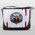 Usa Soccer T- Shirt U S A Patriotic American Flag Soccer Ball Football T- Shirt (1) Messenger Bag Front