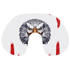 Usa Soccer T- Shirt U S A Patriotic American Flag Soccer Ball Football T- Shirt (1) Travel Neck Pillow by ZUXUMI