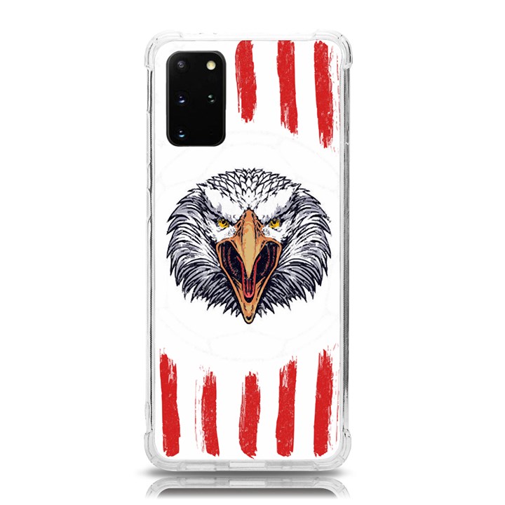 Usa Soccer T- Shirt U S A Patriotic American Flag Soccer Ball Football T- Shirt (1) Samsung Galaxy S20Plus 6.7 Inch TPU UV Case