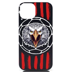 Usa Soccer T- Shirt U S A Patriotic American Flag Soccer Ball Football T- Shirt (1) Iphone 14 Black Uv Print Case by ZUXUMI