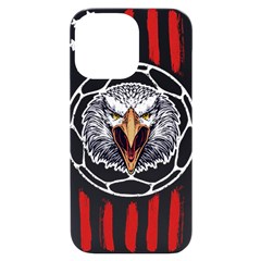 Usa Soccer T- Shirt U S A Patriotic American Flag Soccer Ball Football T- Shirt (1) Iphone 14 Pro Max Black Uv Print Case by ZUXUMI