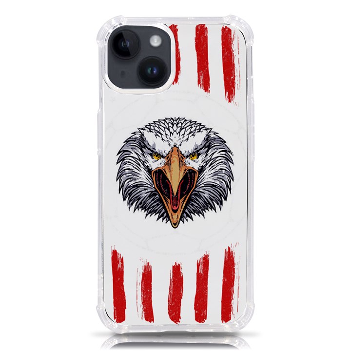 Usa Soccer T- Shirt U S A Patriotic American Flag Soccer Ball Football T- Shirt (1) iPhone 14 TPU UV Print Case