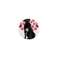 Cane Corso Gifts T- Shirt Cool Cane Corso Valentine Heart Paw Cane Corso Dog Lover Valentine Costume Yoga Reflexion Pose T- Shirtyoga Reflexion Pose T- Shirt 1  Mini Buttons by hizuto