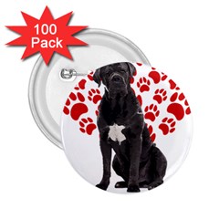 Cane Corso Gifts T- Shirt Cool Cane Corso Valentine Heart Paw Cane Corso Dog Lover Valentine Costume Yoga Reflexion Pose T- Shirtyoga Reflexion Pose T- Shirt 2 25  Buttons (100 Pack)  by hizuto