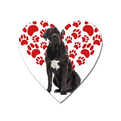 Cane Corso Gifts T- Shirt Cool Cane Corso Valentine Heart Paw Cane Corso Dog Lover Valentine Costume Yoga Reflexion Pose T- Shirtyoga Reflexion Pose T- Shirt Heart Magnet by hizuto