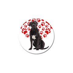 Cane Corso Gifts T- Shirt Cool Cane Corso Valentine Heart Paw Cane Corso Dog Lover Valentine Costume Yoga Reflexion Pose T- Shirtyoga Reflexion Pose T- Shirt Golf Ball Marker by hizuto