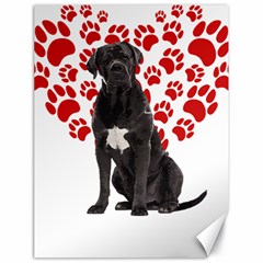 Cane Corso Gifts T- Shirt Cool Cane Corso Valentine Heart Paw Cane Corso Dog Lover Valentine Costume Yoga Reflexion Pose T- Shirtyoga Reflexion Pose T- Shirt Canvas 18  X 24  by hizuto