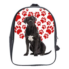 Cane Corso Gifts T- Shirt Cool Cane Corso Valentine Heart Paw Cane Corso Dog Lover Valentine Costume Yoga Reflexion Pose T- Shirtyoga Reflexion Pose T- Shirt School Bag (large) by hizuto