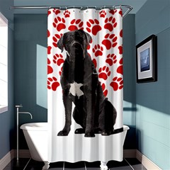 Cane Corso Gifts T- Shirt Cool Cane Corso Valentine Heart Paw Cane Corso Dog Lover Valentine Costume Yoga Reflexion Pose T- Shirtyoga Reflexion Pose T- Shirt Shower Curtain 36  X 72  (stall)  by hizuto