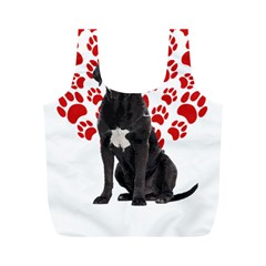 Cane Corso Gifts T- Shirt Cool Cane Corso Valentine Heart Paw Cane Corso Dog Lover Valentine Costume Yoga Reflexion Pose T- Shirtyoga Reflexion Pose T- Shirt Full Print Recycle Bag (m) by hizuto