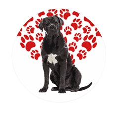 Cane Corso Gifts T- Shirt Cool Cane Corso Valentine Heart Paw Cane Corso Dog Lover Valentine Costume Yoga Reflexion Pose T- Shirtyoga Reflexion Pose T- Shirt Mini Round Pill Box by hizuto