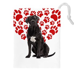 Cane Corso Gifts T- Shirt Cool Cane Corso Valentine Heart Paw Cane Corso Dog Lover Valentine Costume Yoga Reflexion Pose T- Shirtyoga Reflexion Pose T- Shirt Drawstring Pouch (4xl) by hizuto