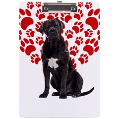 Cane Corso Gifts T- Shirt Cool Cane Corso Valentine Heart Paw Cane Corso Dog Lover Valentine Costume Yoga Reflexion Pose T- Shirtyoga Reflexion Pose T- Shirt A4 Acrylic Clipboard