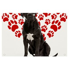 Cane Corso Gifts T- Shirt Cool Cane Corso Valentine Heart Paw Cane Corso Dog Lover Valentine Costume Yoga Reflexion Pose T- Shirtyoga Reflexion Pose T- Shirt Banner And Sign 6  X 4  by hizuto