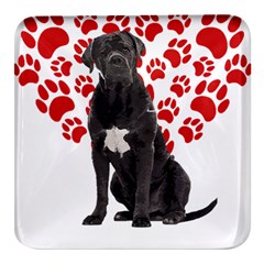 Cane Corso Gifts T- Shirt Cool Cane Corso Valentine Heart Paw Cane Corso Dog Lover Valentine Costume Yoga Reflexion Pose T- Shirtyoga Reflexion Pose T- Shirt Square Glass Fridge Magnet (4 Pack)