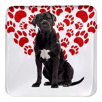 Cane Corso Gifts T- Shirt Cool Cane Corso Valentine Heart Paw Cane Corso Dog Lover Valentine Costume Yoga Reflexion Pose T- Shirtyoga Reflexion Pose T- Shirt Square Glass Fridge Magnet (4 pack) Front