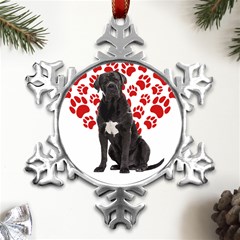 Cane Corso Gifts T- Shirt Cool Cane Corso Valentine Heart Paw Cane Corso Dog Lover Valentine Costume Yoga Reflexion Pose T- Shirtyoga Reflexion Pose T- Shirt Metal Small Snowflake Ornament by hizuto