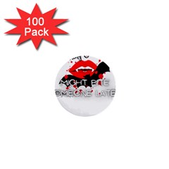 Vampire T- Shirt Feeling Cute Might Bite Someone Later T- Shirt 1  Mini Buttons (100 Pack) 