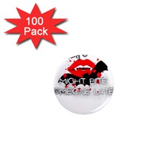 Vampire T- Shirt Feeling Cute Might Bite Someone Later T- Shirt 1  Mini Magnets (100 Pack) 