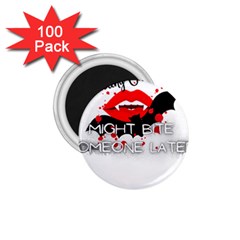 Vampire T- Shirt Feeling Cute Might Bite Someone Later T- Shirt 1 75  Magnets (100 Pack)  by ZUXUMI