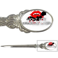 Vampire T- Shirt Feeling Cute Might Bite Someone Later T- Shirt Letter Opener by ZUXUMI