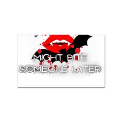 Vampire T- Shirt Feeling Cute Might Bite Someone Later T- Shirt Sticker (rectangular)