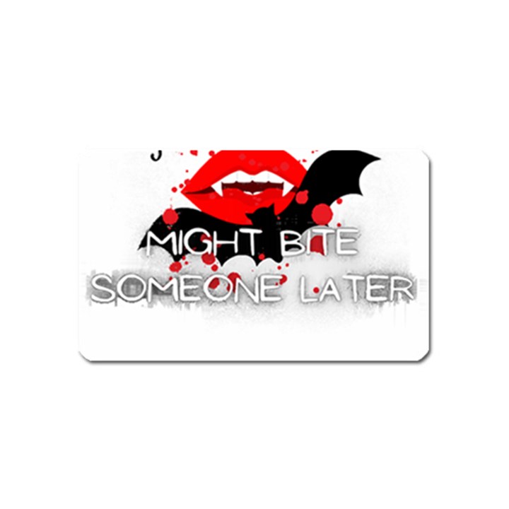 Vampire T- Shirt Feeling Cute Might Bite Someone Later T- Shirt Magnet (Name Card)