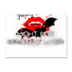 Vampire T- Shirt Feeling Cute Might Bite Someone Later T- Shirt Sticker A4 (100 Pack) by ZUXUMI