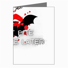 Vampire T- Shirt Feeling Cute Might Bite Someone Later T- Shirt Greeting Cards (pkg Of 8) by ZUXUMI