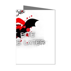 Vampire T- Shirt Feeling Cute Might Bite Someone Later T- Shirt Mini Greeting Cards (pkg Of 8) by ZUXUMI