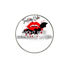 Vampire T- Shirt Feeling Cute Might Bite Someone Later T- Shirt Hat Clip Ball Marker (10 Pack) by ZUXUMI