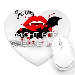 Vampire T- Shirt Feeling Cute Might Bite Someone Later T- Shirt Heart Mousepad by ZUXUMI