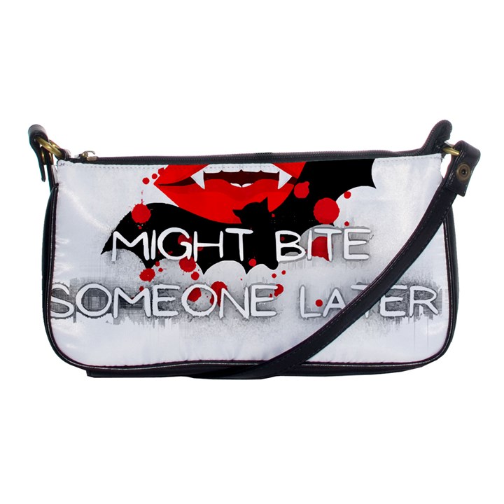 Vampire T- Shirt Feeling Cute Might Bite Someone Later T- Shirt Shoulder Clutch Bag