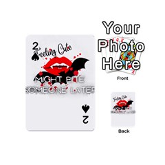 Vampire T- Shirt Feeling Cute Might Bite Someone Later T- Shirt Playing Cards 54 Designs (mini) by ZUXUMI