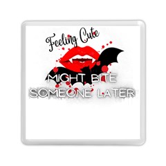 Vampire T- Shirt Feeling Cute Might Bite Someone Later T- Shirt Memory Card Reader (square) by ZUXUMI