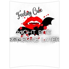 Vampire T- Shirt Feeling Cute Might Bite Someone Later T- Shirt Back Support Cushion by ZUXUMI