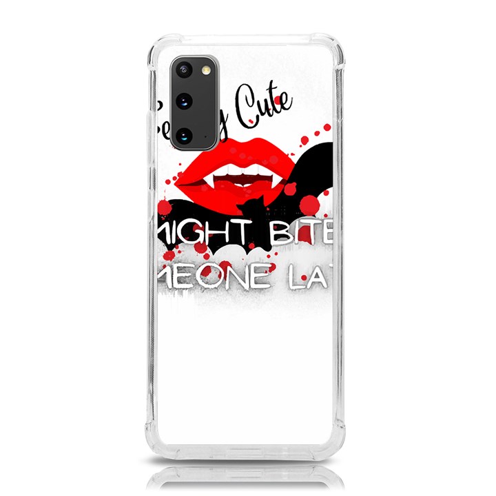 Vampire T- Shirt Feeling Cute Might Bite Someone Later T- Shirt Samsung Galaxy S20 6.2 Inch TPU UV Case