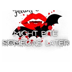 Vampire T- Shirt Feeling Cute Might Bite Someone Later T- Shirt Premium Plush Fleece Blanket (extra Small) by ZUXUMI