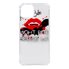 Vampire T- Shirt Feeling Cute Might Bite Someone Later T- Shirt Iphone 14 Tpu Uv Print Case by ZUXUMI