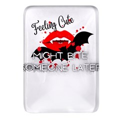 Vampire T- Shirt Feeling Cute Might Bite Someone Later T- Shirt Rectangular Glass Fridge Magnet (4 Pack) by ZUXUMI