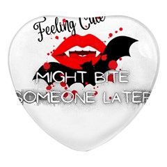 Vampire T- Shirt Feeling Cute Might Bite Someone Later T- Shirt Heart Glass Fridge Magnet (4 Pack) by ZUXUMI