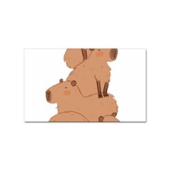 Capybara Art T- Shirt Capybara Pile - A Cute Stack Of Capybaras T- Shirt Yoga Reflexion Pose T- Shirtyoga Reflexion Pose T- Shirt Sticker (rectangular) by hizuto