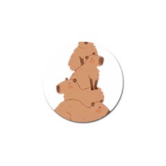 Capybara Art T- Shirt Capybara Pile - A Cute Stack Of Capybaras T- Shirt Yoga Reflexion Pose T- Shirtyoga Reflexion Pose T- Shirt Golf Ball Marker by hizuto