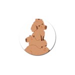 Capybara Art T- Shirt Capybara Pile - A Cute Stack Of Capybaras T- Shirt Yoga Reflexion Pose T- Shirtyoga Reflexion Pose T- Shirt Golf Ball Marker Front