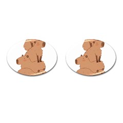 Capybara Art T- Shirt Capybara Pile - A Cute Stack Of Capybaras T- Shirt Yoga Reflexion Pose T- Shirtyoga Reflexion Pose T- Shirt Cufflinks (oval) by hizuto