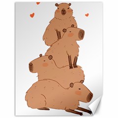 Capybara Art T- Shirt Capybara Pile - A Cute Stack Of Capybaras T- Shirt Yoga Reflexion Pose T- Shirtyoga Reflexion Pose T- Shirt Canvas 12  X 16  by hizuto