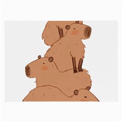 Capybara Art T- Shirt Capybara Pile - A Cute Stack Of Capybaras T- Shirt Yoga Reflexion Pose T- Shirtyoga Reflexion Pose T- Shirt Large Glasses Cloth (2 Sides)