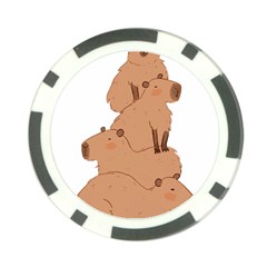 Capybara Art T- Shirt Capybara Pile - A Cute Stack Of Capybaras T- Shirt Yoga Reflexion Pose T- Shirtyoga Reflexion Pose T- Shirt Poker Chip Card Guard by hizuto